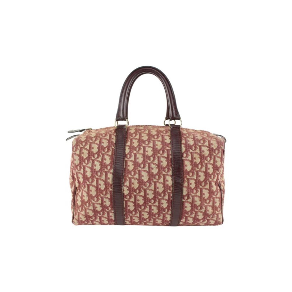 Dior Burgundy Monogram Trotter Boston Duffle Bag 1213d9